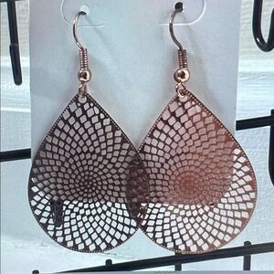 Elegant Rose Gold Teardrop Earrings
